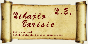 Mihajlo Barišić vizit kartica